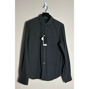 Men's Black Button-Up Shirt